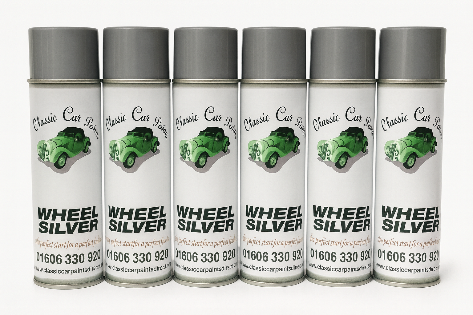 4 X Classic Car Paints Direct Wheel Silver Aerosol 500ml
