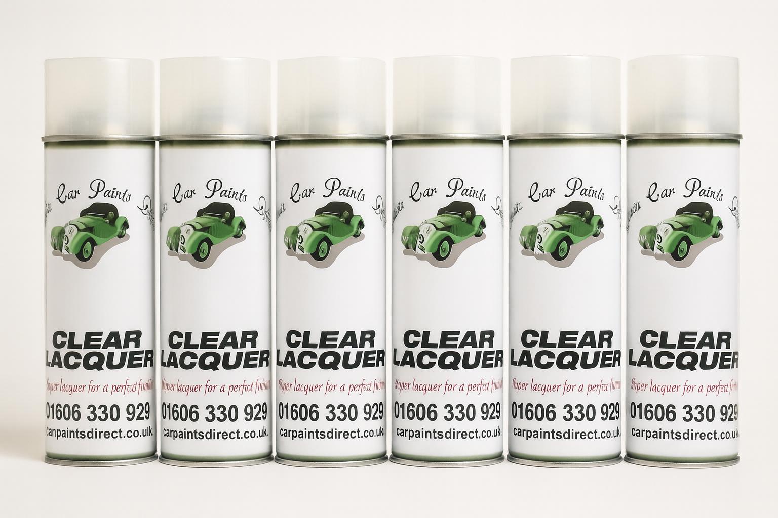 4 X Classic Car Paints Direct Clear Lacquer 500ml Aerosol