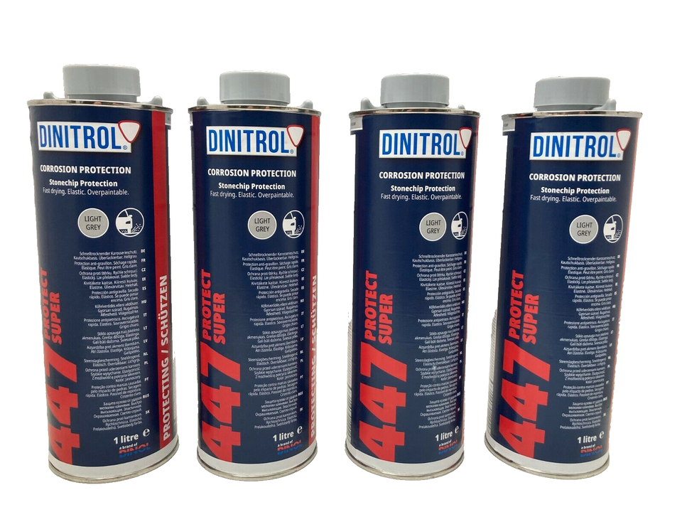 Dinitrol 447 Protect Super Stonechip Grey 4x 1L – Professional Rustproof Paint