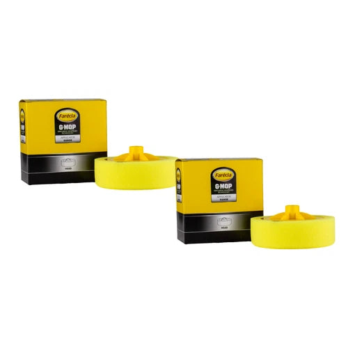 2 x Farecla G Mop Head 6" 150mm Yellow Compounding Pads 14mm Thread GMH601