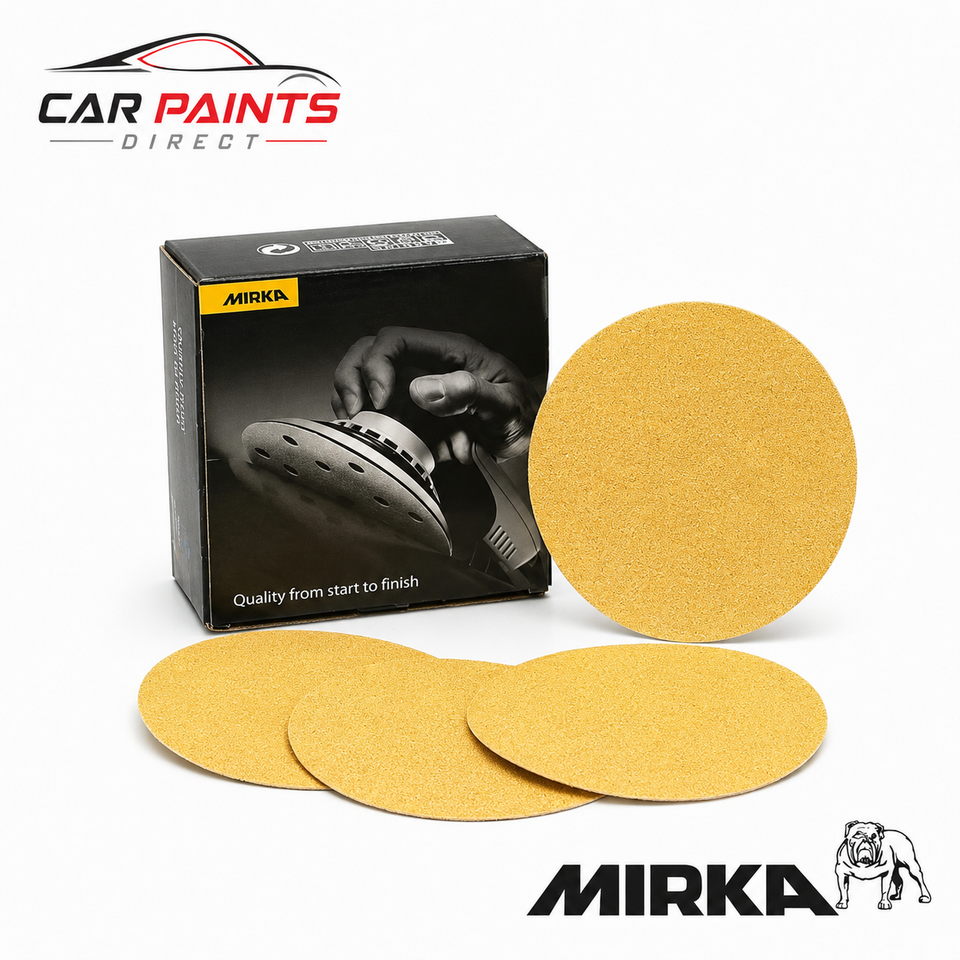 Mirka Gold 77mm Sanding Discs No Holes P80-P800 Pack of 50