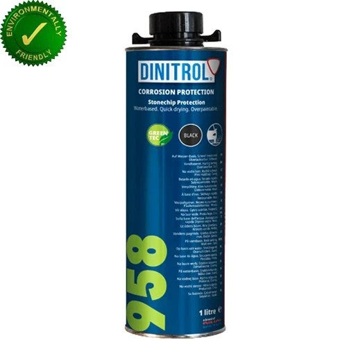 1 x 1L DINITROL 958 Waterborne Stonechip Protection Black Solvent Free