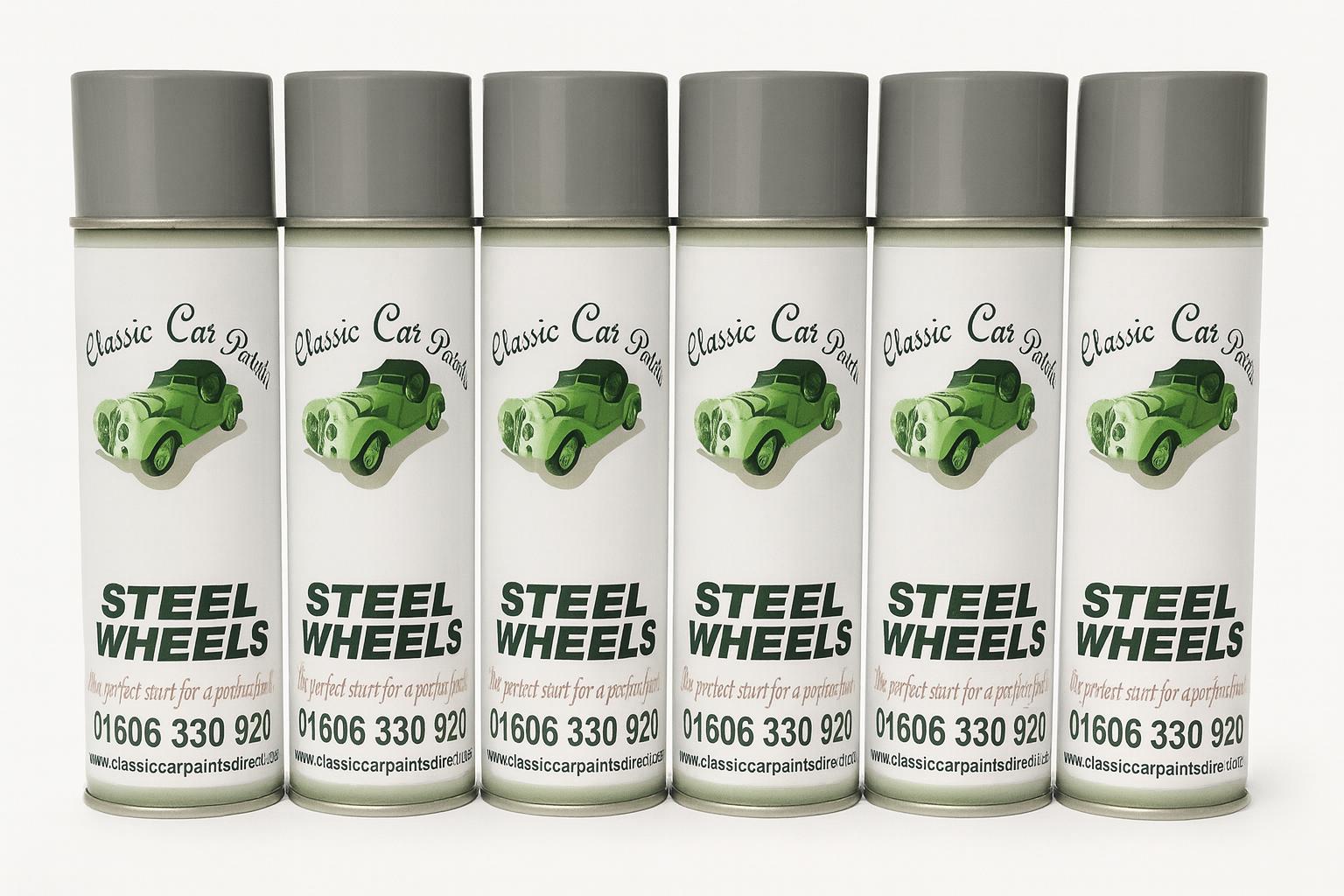 4 X Classic Car Paints Direct Steel Wheels Aerosol 500ml