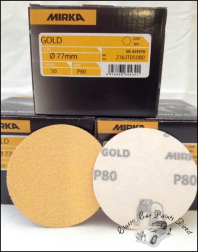 Mirka Gold 77mm Sanding Discs P80