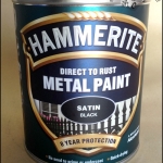 hammerite metal paint satin black 750ml