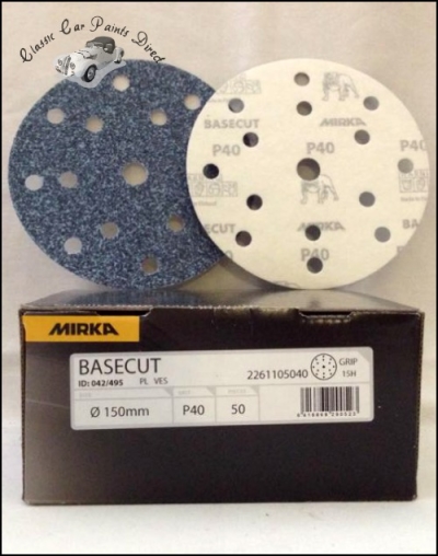 Basecut 6" Velcro Sanding Discs P40 Grit
