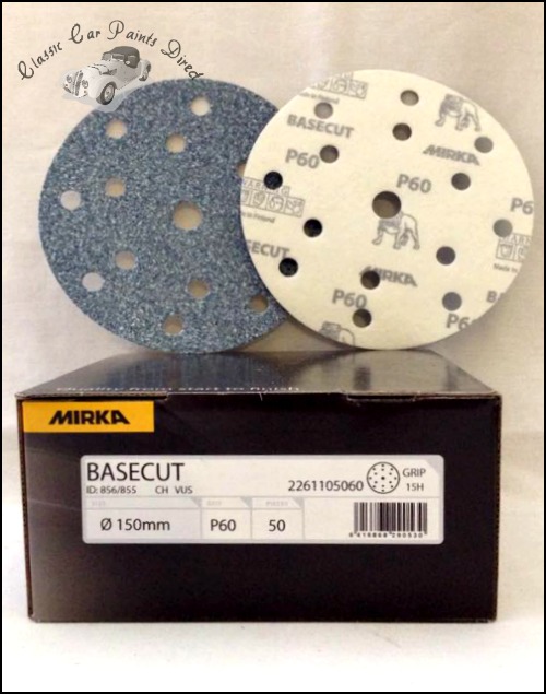 Basecut 6" Velcro Sanding Discs P60 Grit