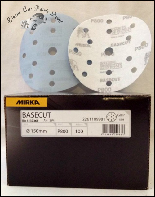 Basecut 6" Velcro Sanding Discs P800 Grit