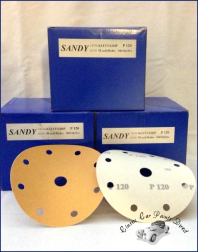 150mm 9 hole Sanding Discs P120 Grit