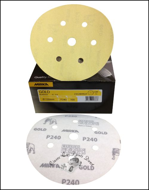 Mirka Gold 7H p240 grit sanding discs